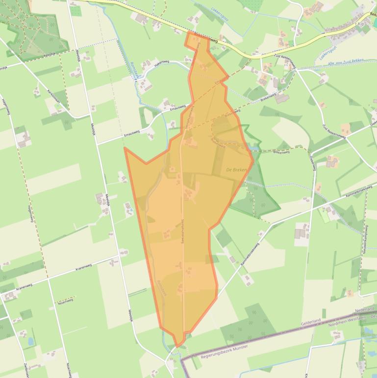 Kaart van postcodegebied 7157CX.