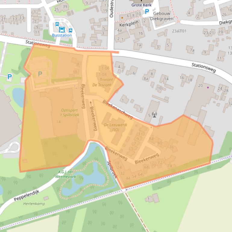 Kaart van postcodegebied 7161AB.