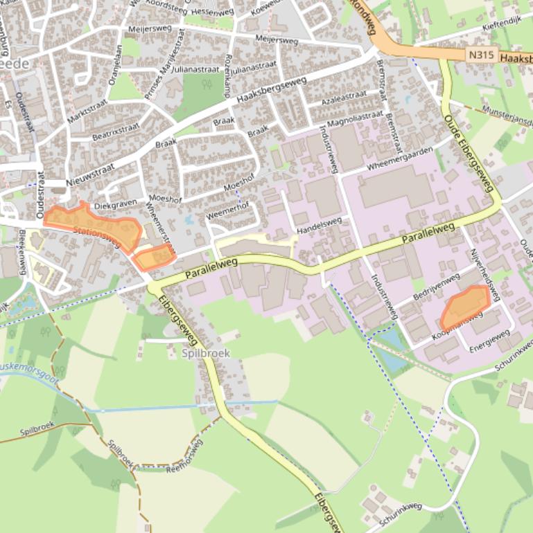 Kaart van postcodegebied 7161AC.