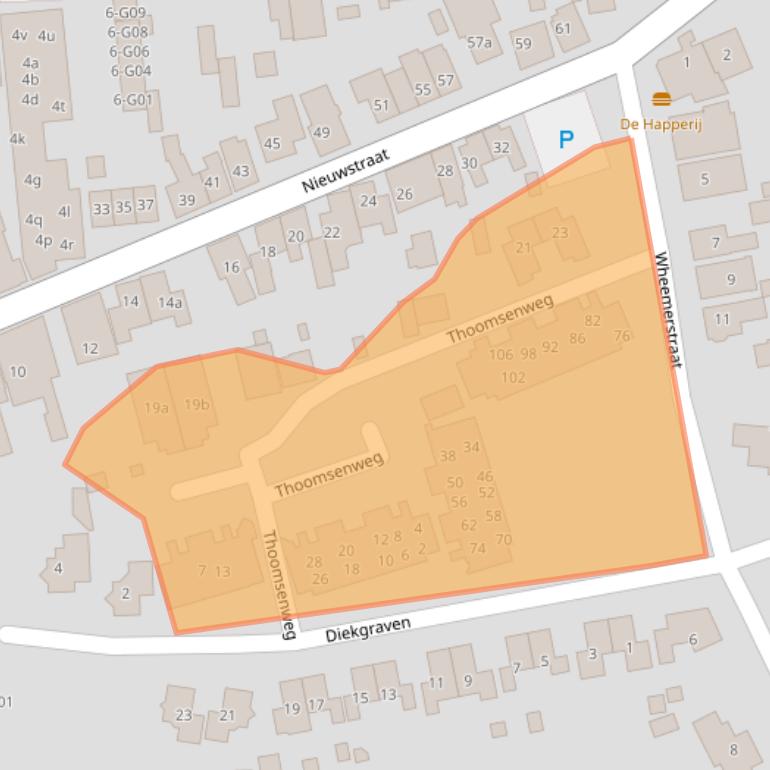 Kaart van postcodegebied 7161AZ.