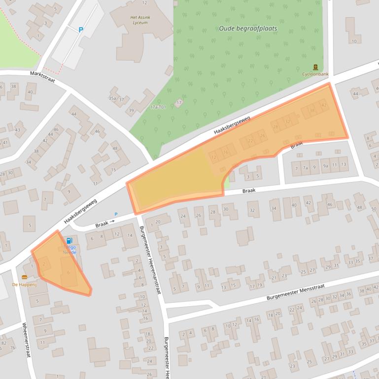 Kaart van postcodegebied 7161BJ.