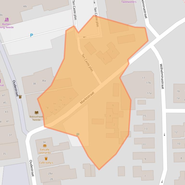 Kaart van postcodegebied 7161DE.