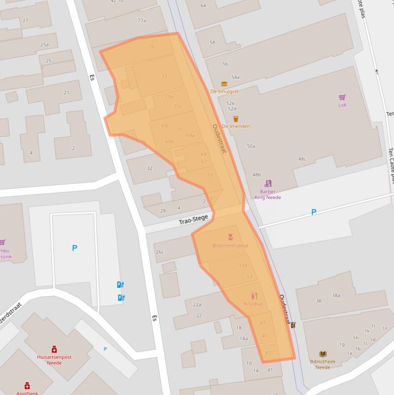 Kaart van postcodegebied 7161DT.