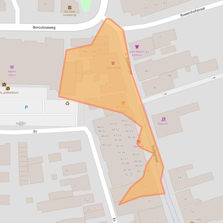 Kaart van postcodegebied 7161DV.