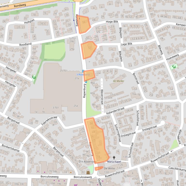 Kaart van postcodegebied 7161EC.