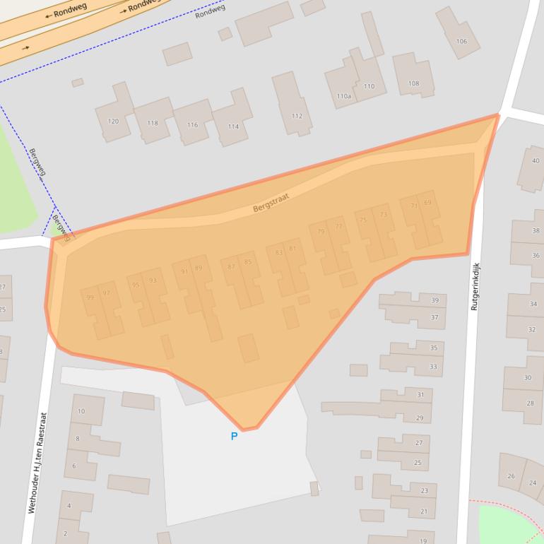 Kaart van postcodegebied 7161EJ.