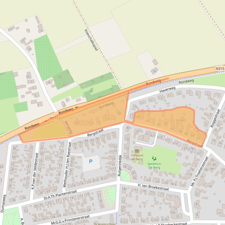 Kaart van postcodegebied 7161EM.