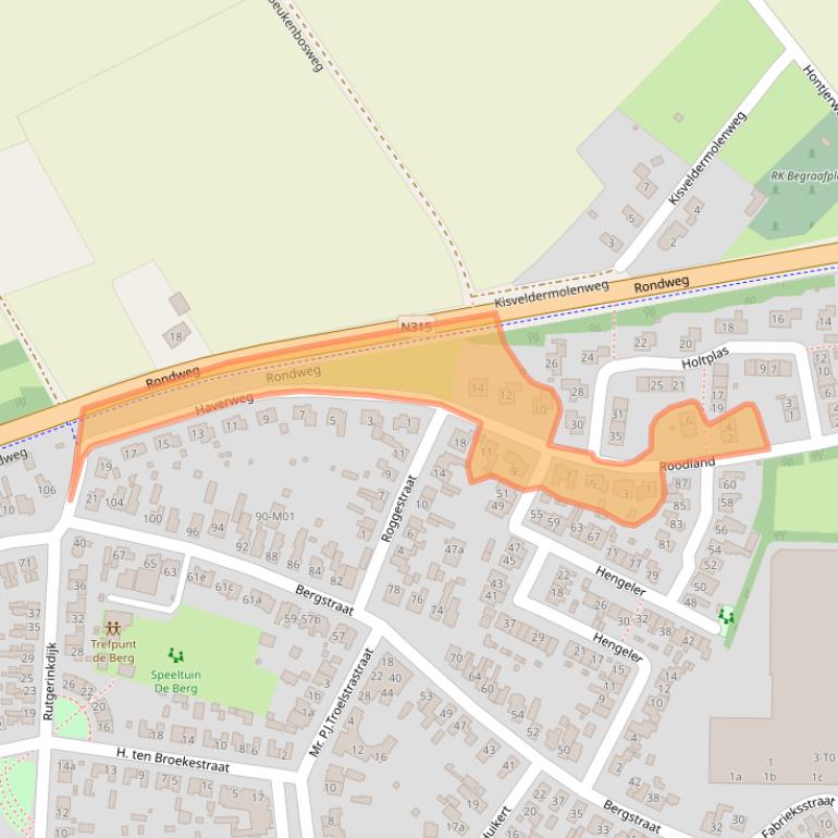 Kaart van postcodegebied 7161ES.