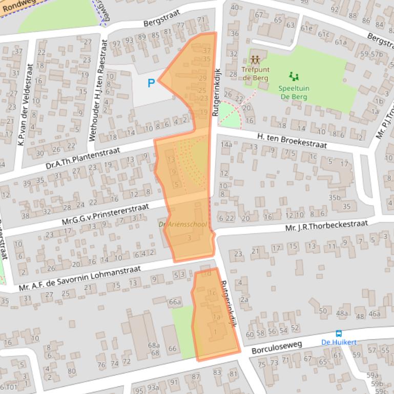 Kaart van postcodegebied 7161EW.