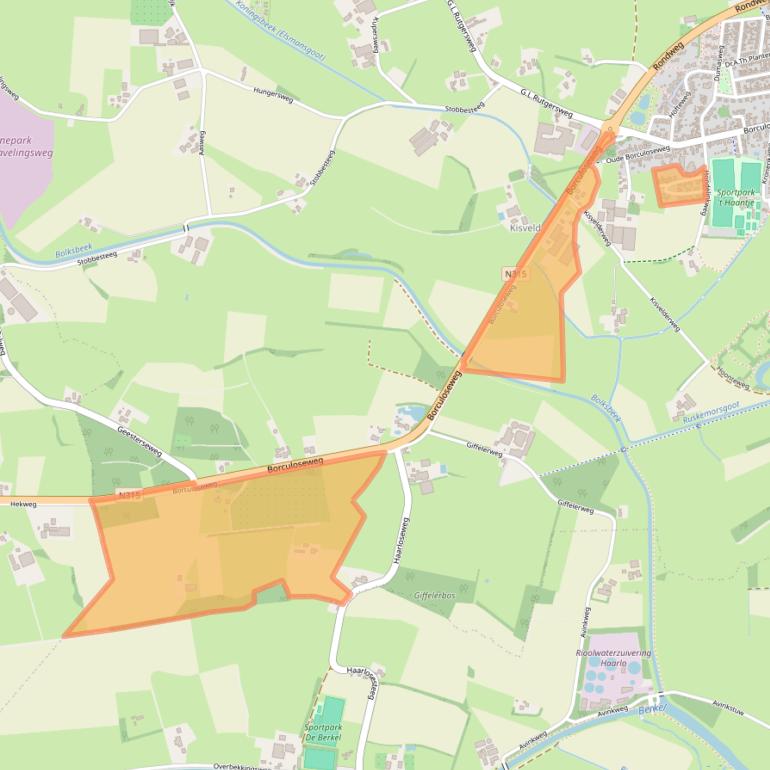 Kaart van postcodegebied 7161GW.