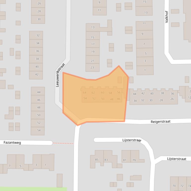 Kaart van postcodegebied 7161JX.