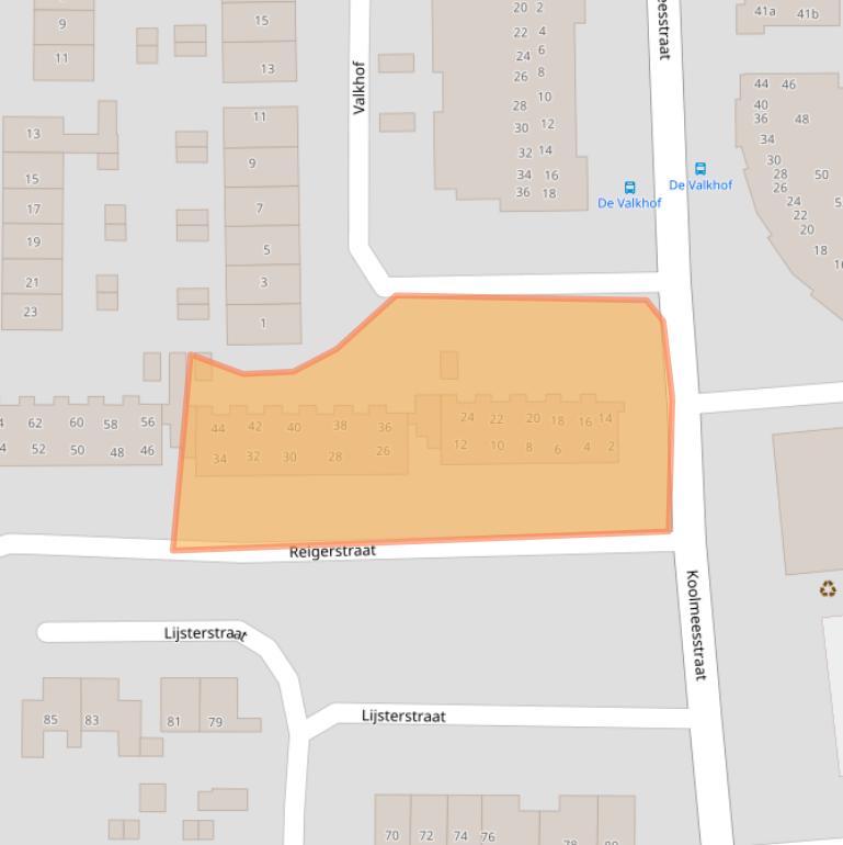 Kaart van postcodegebied 7161JZ.