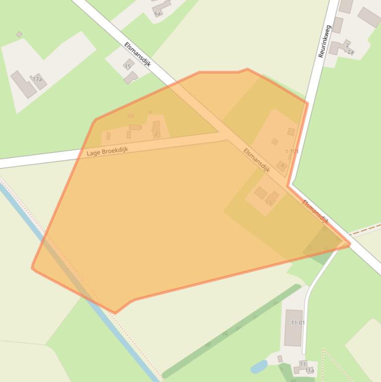 Kaart van postcodegebied 7161LK.