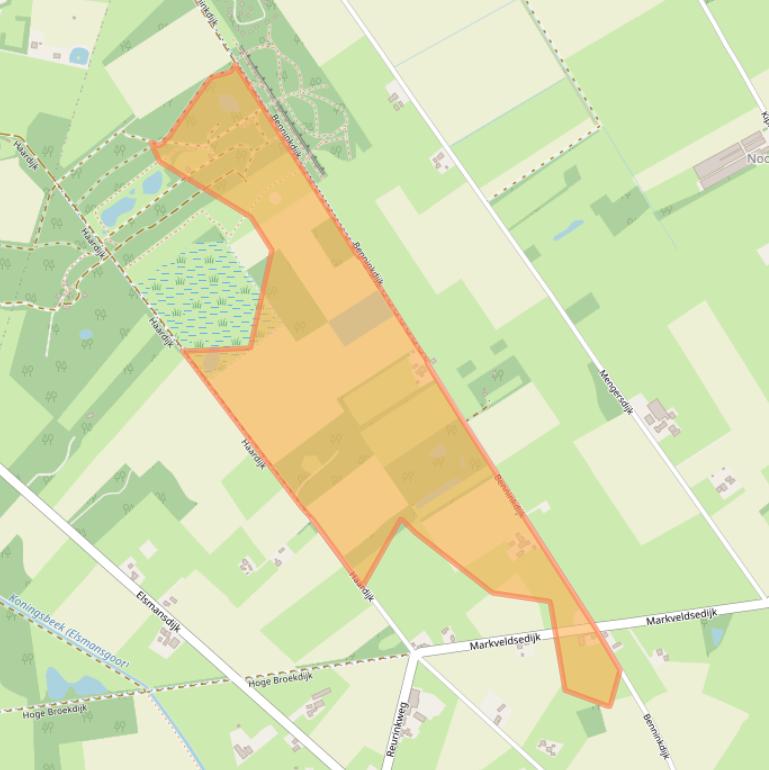 Kaart van postcodegebied 7161LN.
