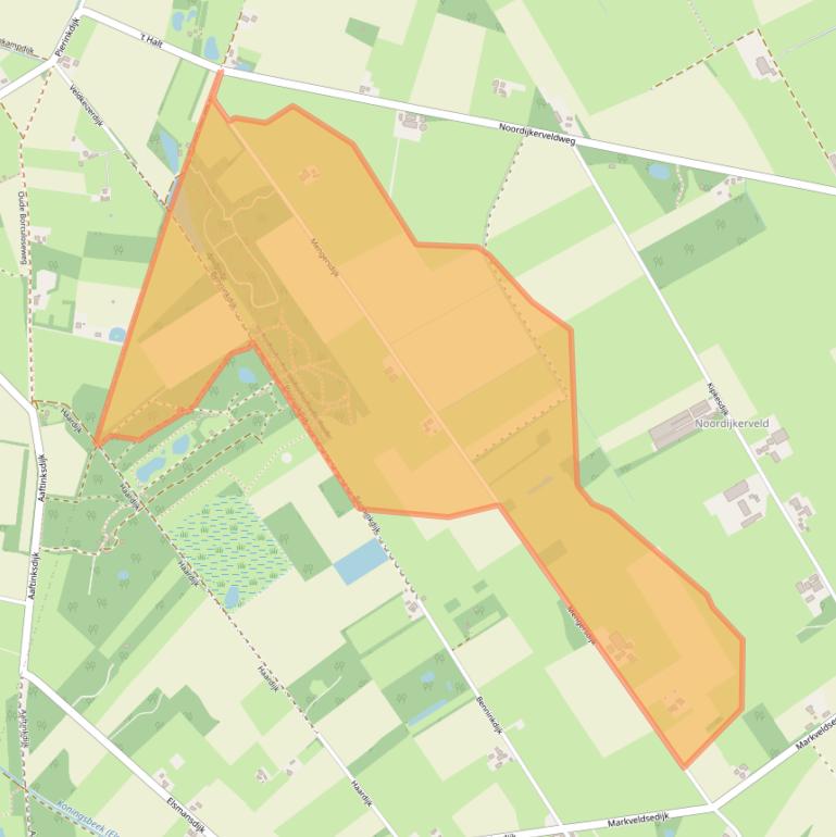 Kaart van postcodegebied 7161LP.