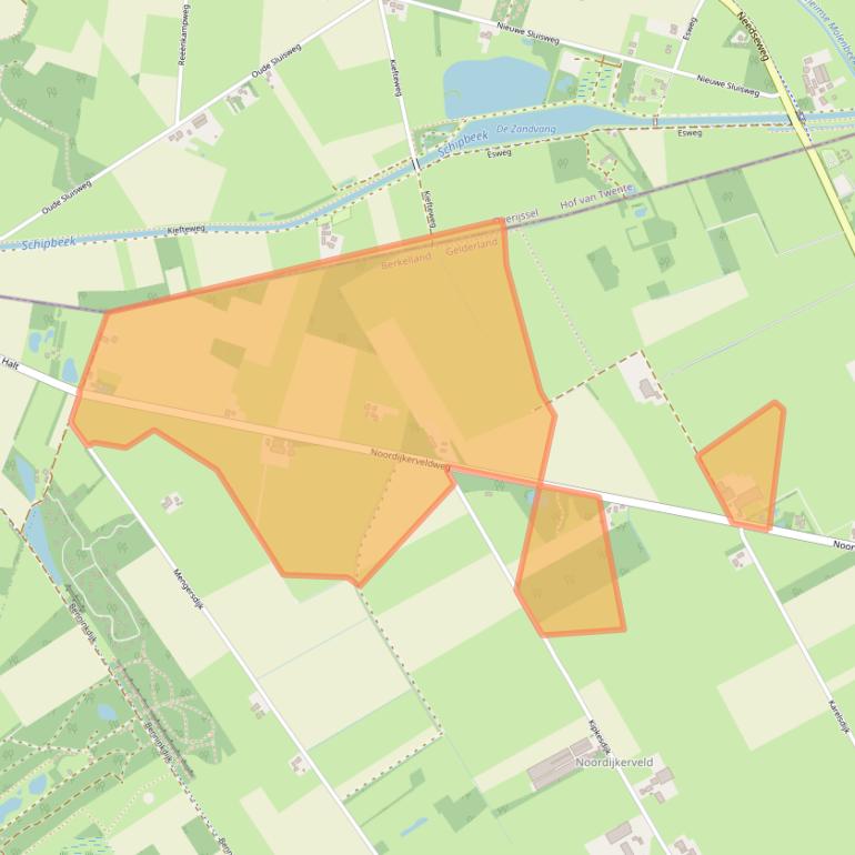 Kaart van postcodegebied 7161LR.