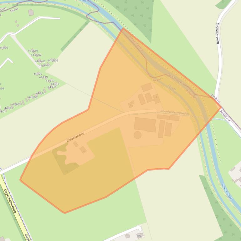 Kaart van postcodegebied 7161LX.