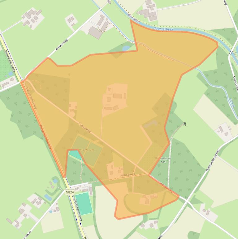 Kaart van postcodegebied 7161MC.