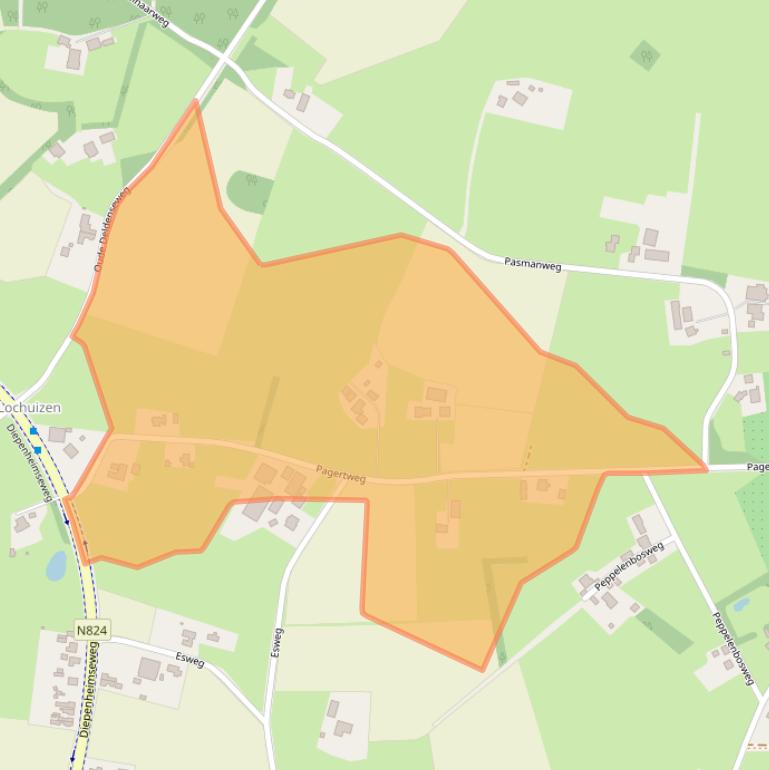 Kaart van postcodegebied 7161MG.