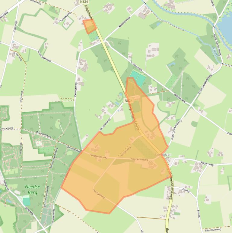 Kaart van postcodegebied 7161MJ.