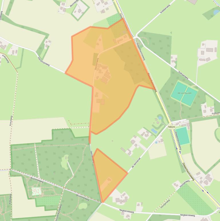 Kaart van postcodegebied 7161ML.