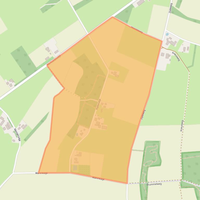 Kaart van postcodegebied 7161MR.