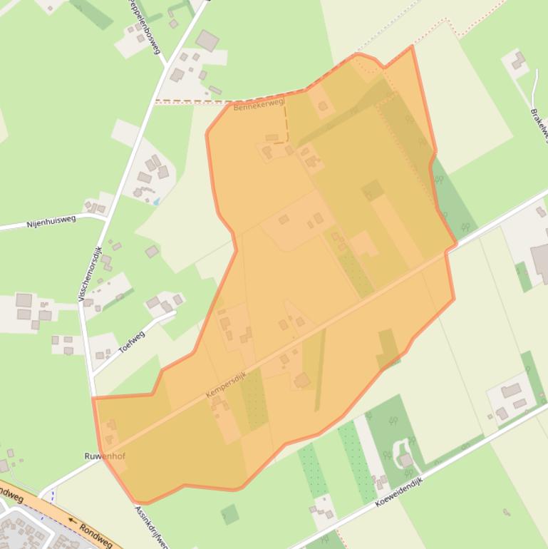 Kaart van postcodegebied 7161RG.