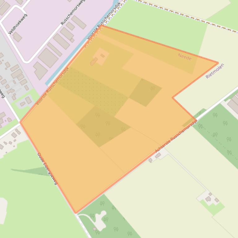 Kaart van postcodegebied 7161RP.