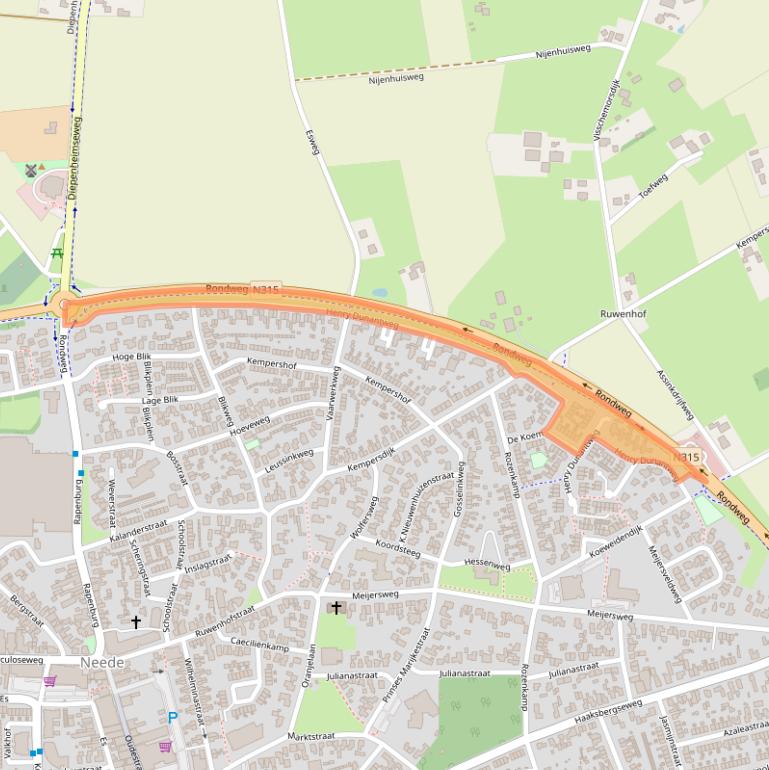 Kaart van postcodegebied 7161WB.