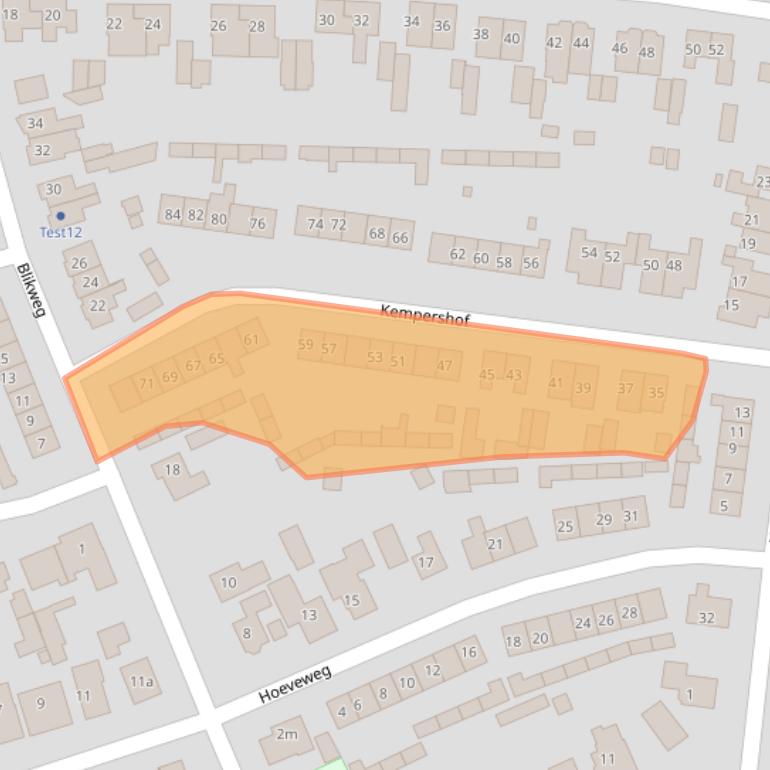 Kaart van postcodegebied 7161XB.
