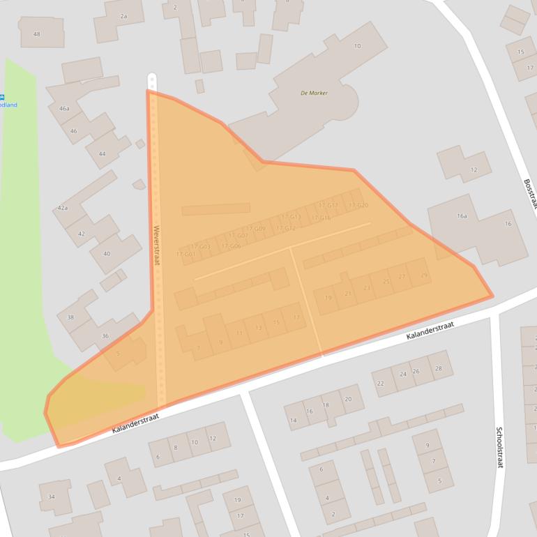 Kaart van postcodegebied 7161ZB.