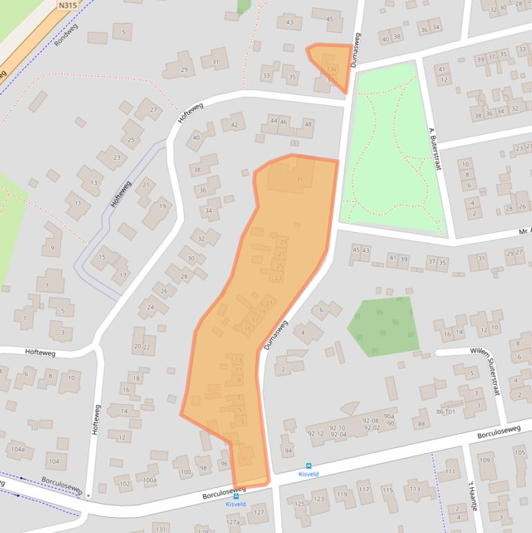 Kaart van postcodegebied 7161ZW.