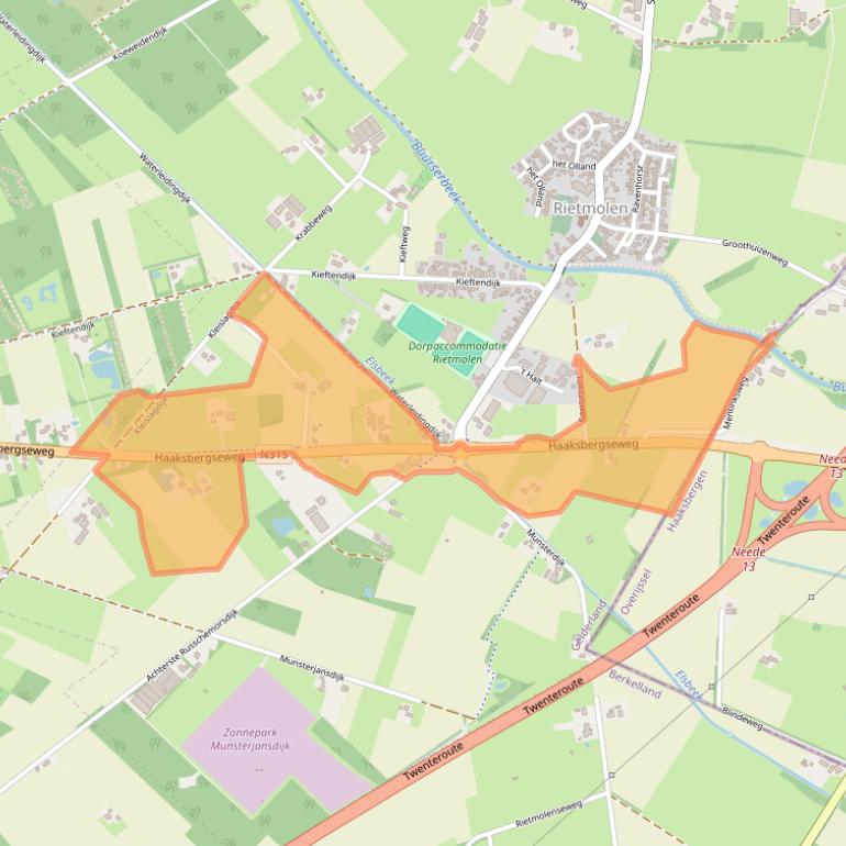 Kaart van postcodegebied 7165AB.