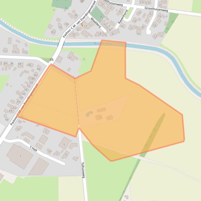 Kaart van postcodegebied 7165AC.