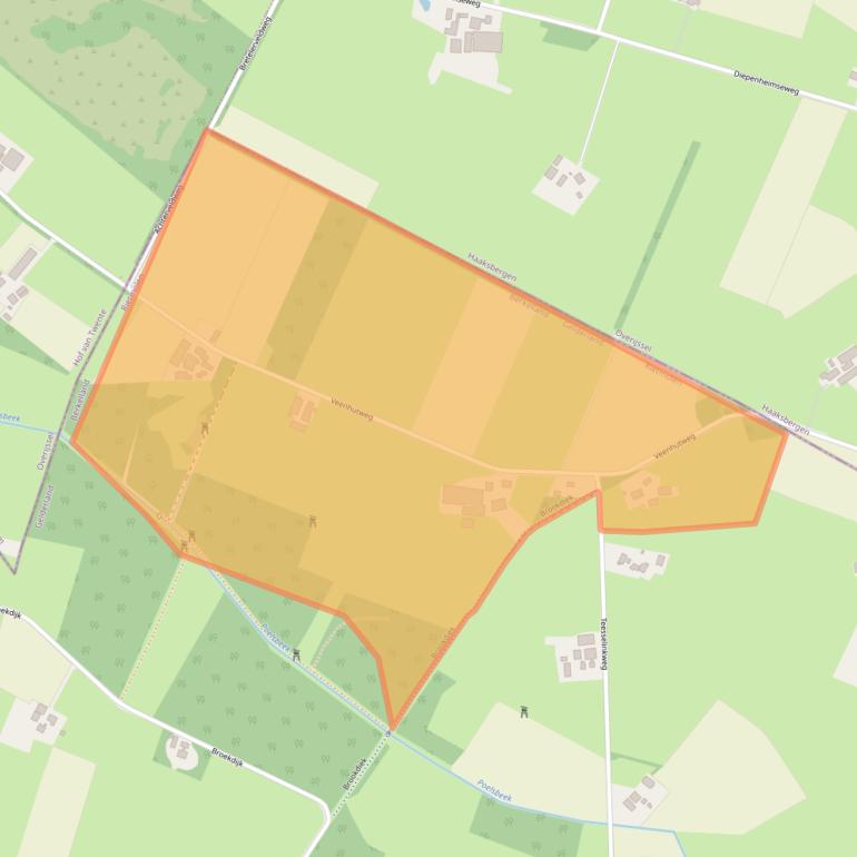 Kaart van postcodegebied 7165BC.