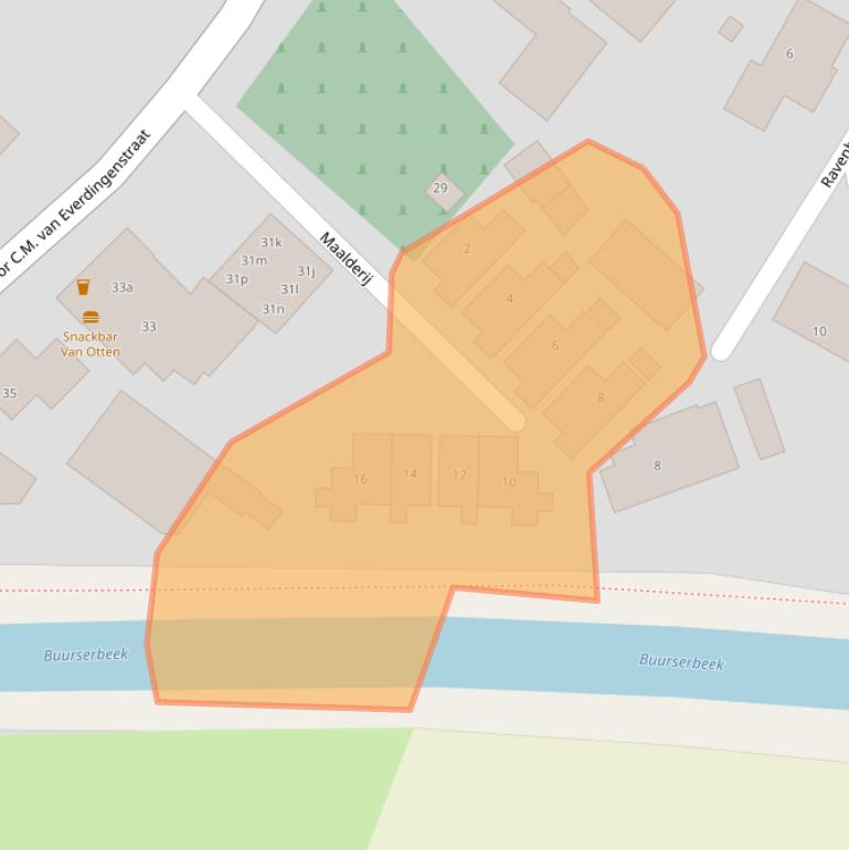 Kaart van postcodegebied 7165BN.