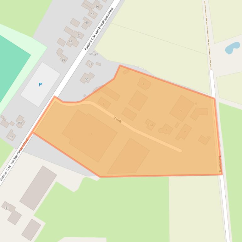 Kaart van postcodegebied 7165BV.