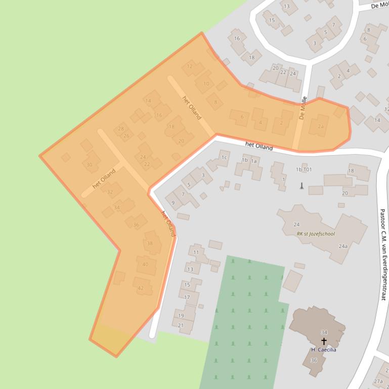 Kaart van postcodegebied 7165CD.