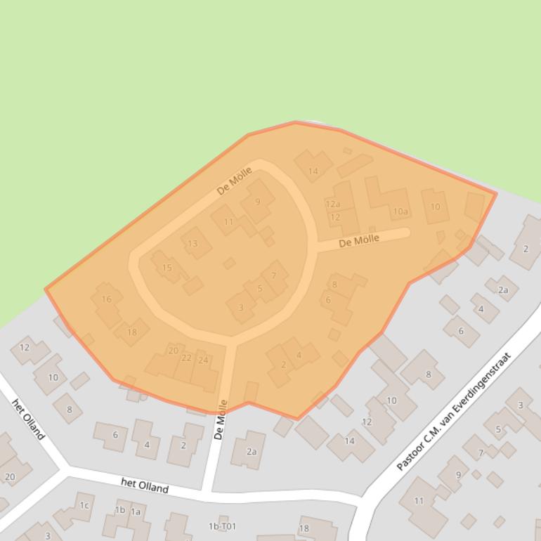 Kaart van postcodegebied 7165CE.