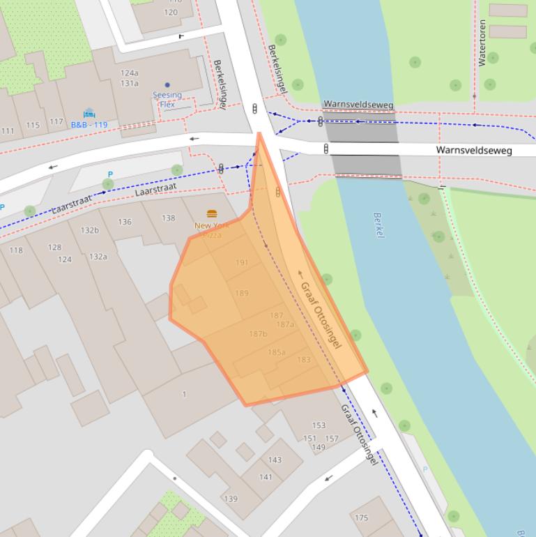Kaart van postcodegebied 7201BD.