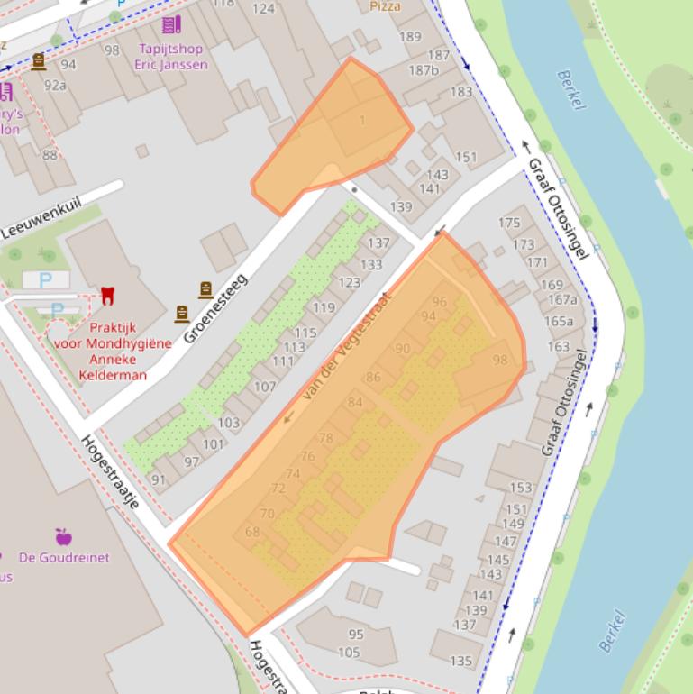 Kaart van postcodegebied 7201BH.