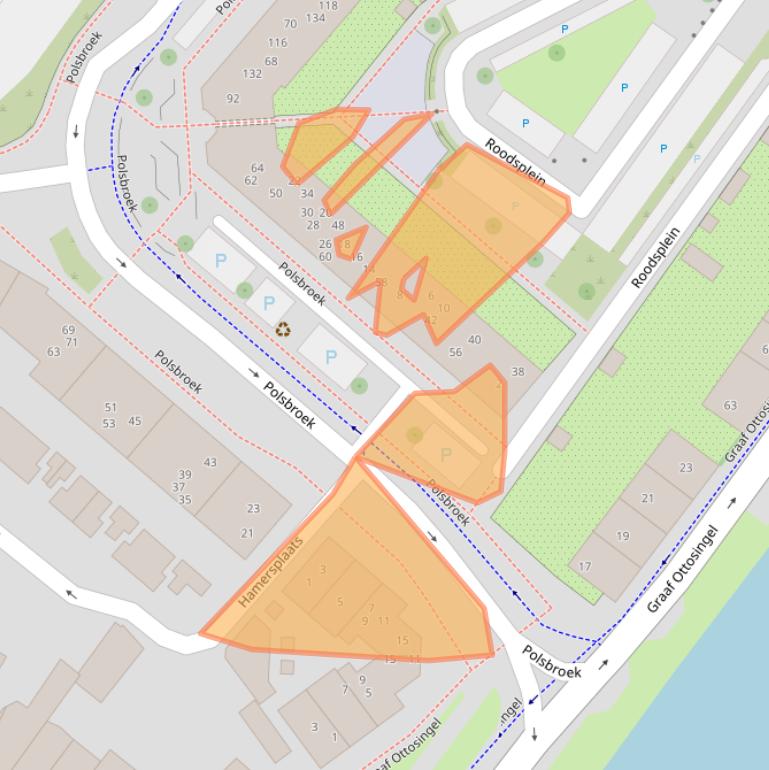 Kaart van postcodegebied 7201BJ.