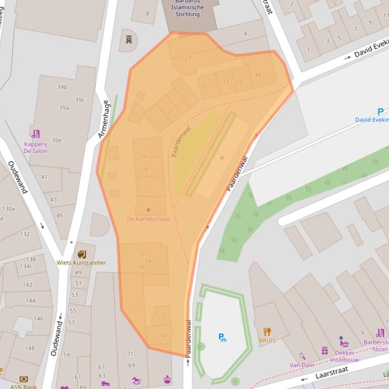 Kaart van postcodegebied 7201BV.