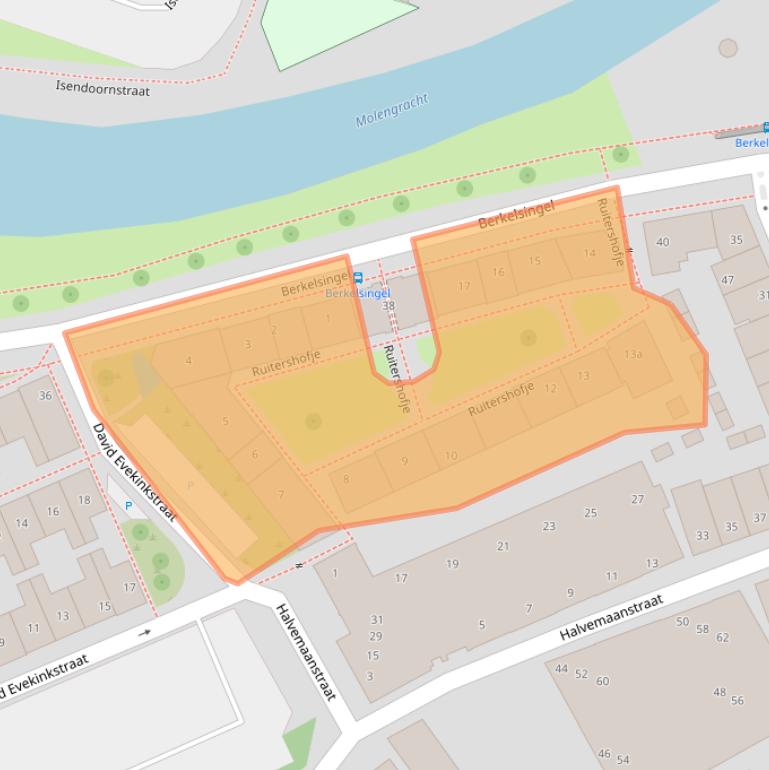 Kaart van postcodegebied 7201BW.