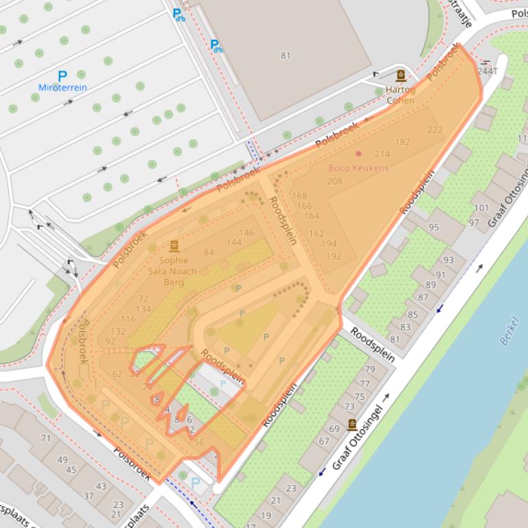 Kaart van postcodegebied 7201BZ.