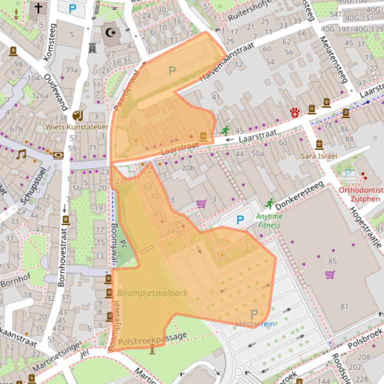 Kaart van postcodegebied 7201CA.