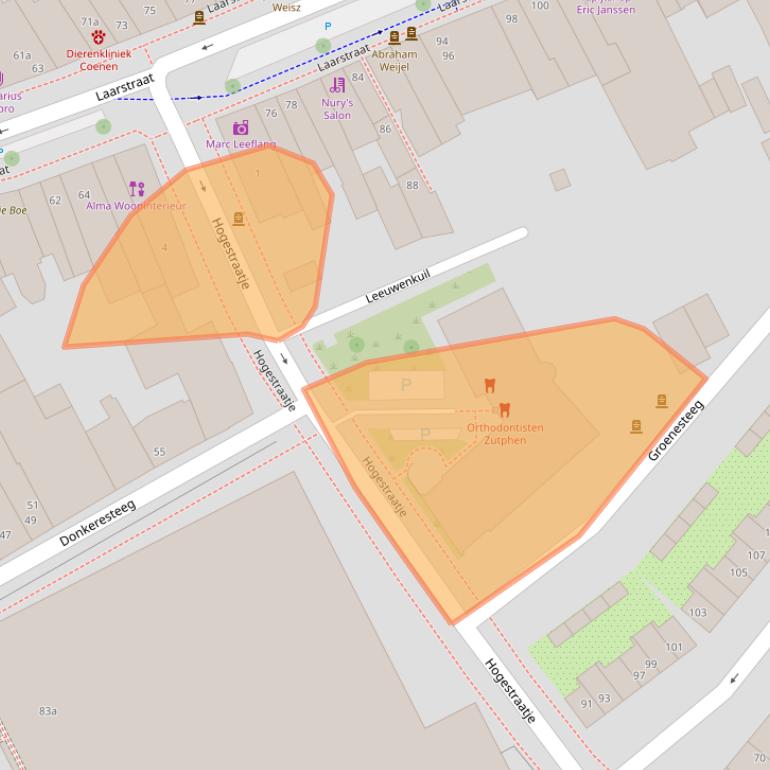 Kaart van postcodegebied 7201CJ.