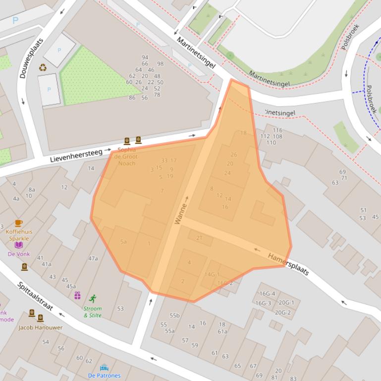 Kaart van postcodegebied 7201CN.