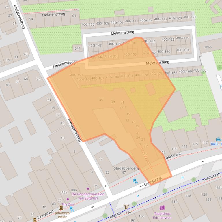 Kaart van postcodegebied 7201CP.