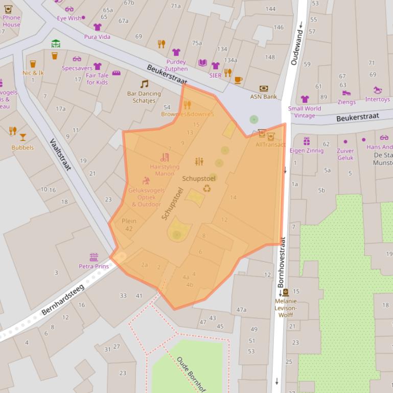 Kaart van postcodegebied 7201CZ.